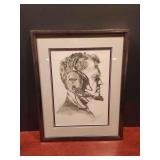 One of a kind Artist Sketch of Tom Osborne. signed
