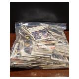 LARGE BAG OF VINTAGE BASKETBALL & BASEBALL CARDS.