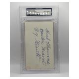 RARE HERB THOMAS SIGNED CARD. CERTIFIED.