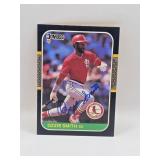 OZZIE SMITH AUTOGRAPHED 1987 DONRUSS CARD