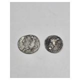 2 AINCENT ROMAN COINS