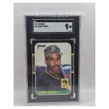 1987 DONRUSS BARRY BONDS ROOKIE SGC 9!
