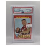 LEN DAWSON 1971 TOPPS AUTOGRAPHED CARD