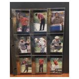 LOT OF 9 TIGER WOODS ROOKIE CARDS.