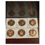 LOT OF SIX CUSTOM .999 1 OZ. COPPER ROUNDS