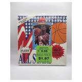 SEALED 1990 FLEER NBA STICKER SET. WITH JORDAN.