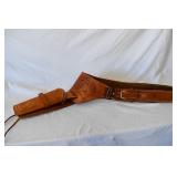Leather Cartridge Belt with Holster