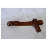 Vintage Leather Gun Holster Belt