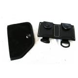 Black Leather Holster and Ammo Pouch Set