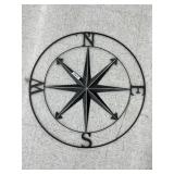Approximately 26' Black Metal Compass