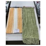 Plush Throw Blanket + Braided Rug