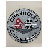 CHEVROLET Corvette Metal Button Style Sign