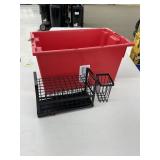 Red Storage Bin & Contents