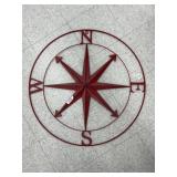 Approximately 24' Red Metal Compass