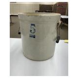 VINTAGE Ruckles's Pottery 5 Gal. Stoneware Crock