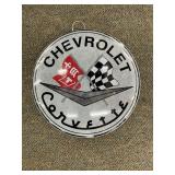Metal Button Style Chevrolet Corvette Sign