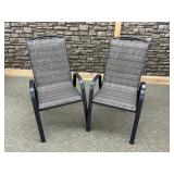 Stacking Steel Sling Patio Chairs