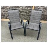 Stacking Steel Sling Patio Chairs
