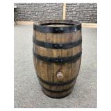 10 Gallon Whiskey Barrel-Painted Bands/ Stained
