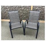 Stacking Steel Sling Patio Chairs