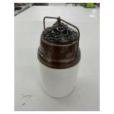 Antique Dipped Stoneware Canning Jar 1901