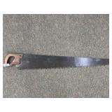 ANTIQUE Single Man Cross Cut Saw.  47' long