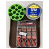 Tray Loy: Ratchet Straps, Duct Tape, Socket Base