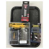 Tray Lot: Hex Bit Set, DEWALT Set, Knife Blades