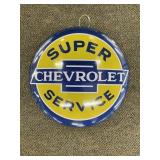 Metal Button Style Chevrolet Sign
