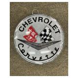 Metal Button Style Chevrolet Corvette Sign