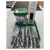 CASCADE Dish Soap, Knife Set, Personal Blender