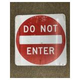 Vintage Aluminum 'Do No Enter' Sign   30x30