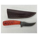 DAMASCUS STEEL Fixed Blade Hunting Knife