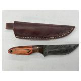 DAMASCUS STEEL Fixed Blade Hunting Knife
