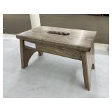 Amish Made Hardwood Footstool 9'Wx14'Lx9'H