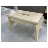 Amish Made Hardwood Footstool 9'Wx14'Lx9'H