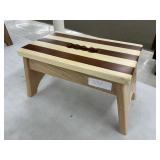 Amish Made Hardwood Footstool 9'Wx14'Lx9'H
