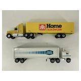 Lot of (2) Die-Cast Semi Trucks & Trailers