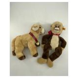 Lot of (2) STEIFF Plush Monkey & Horse German Made