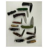 Tray Lot Knives Buck Remington etc.