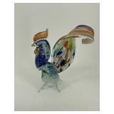 Vintage Murano Style Blown Glass Rooster 8'