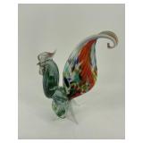 Vintage Murano Style Blown Glass Rooster 8'