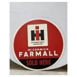 Large McCormick Farmall Metal Sign 36'
