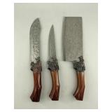Set of (3) Fixed Blade Knives