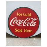 Large COCA-COLA Metal Sign 36'