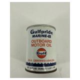 Antique GULF Outboard Motor Oil Can SEALED!
