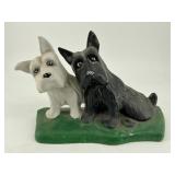Vintage Cast Iron Double Scottie Dog Doorstop