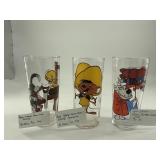 Lot of (15) PEPSI Collector Glasses Warner Bros.