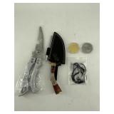 Tray Lot Knives, Medallions, Shears, etc.