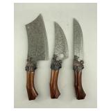 Lot of (3) Fixed Blade Knives